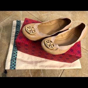 Tory Burch Camellia Pink Ballet Flats, Sz. 8.5